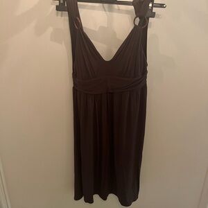 Super cute brown midi dress very stretchy and comfortable fabric